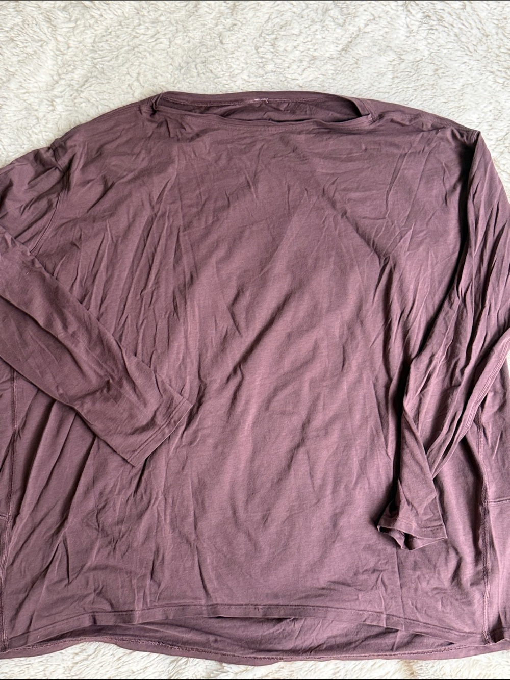Lululemon Long-Sleeve Crew Tee — Dusty Mauve